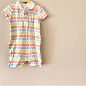 Janie And Jack NWT Striped Romper Gender Neutral Unisex